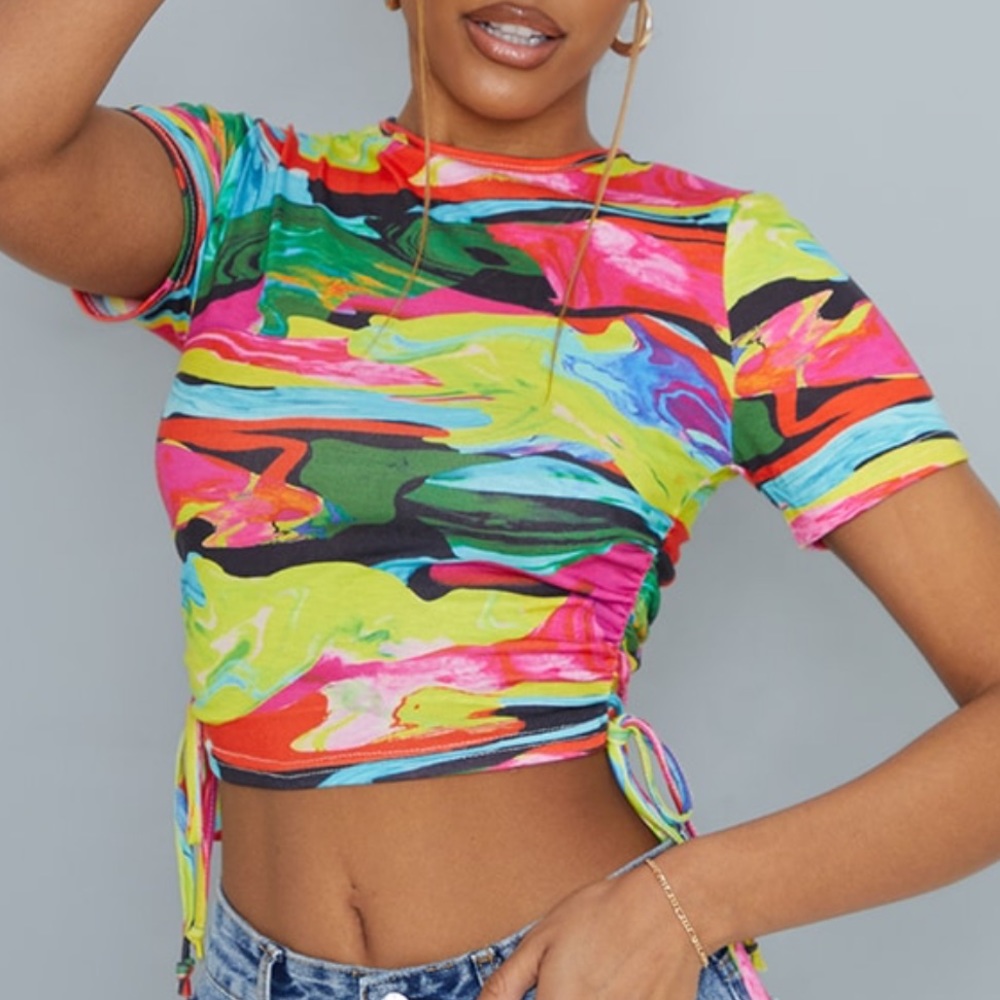 Multicolor Brush Stroke Crop